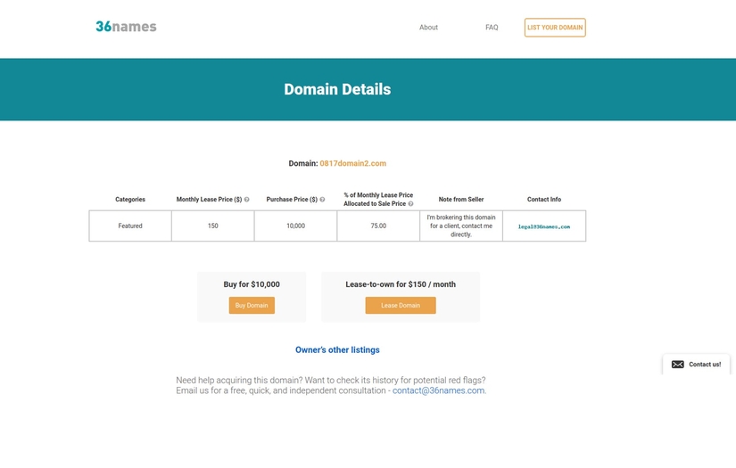 Domain Leasing & Buying-Selling Platform screenshot 5